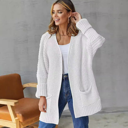 Dames Grand cardigan en tricot avec poches Chic und Stil