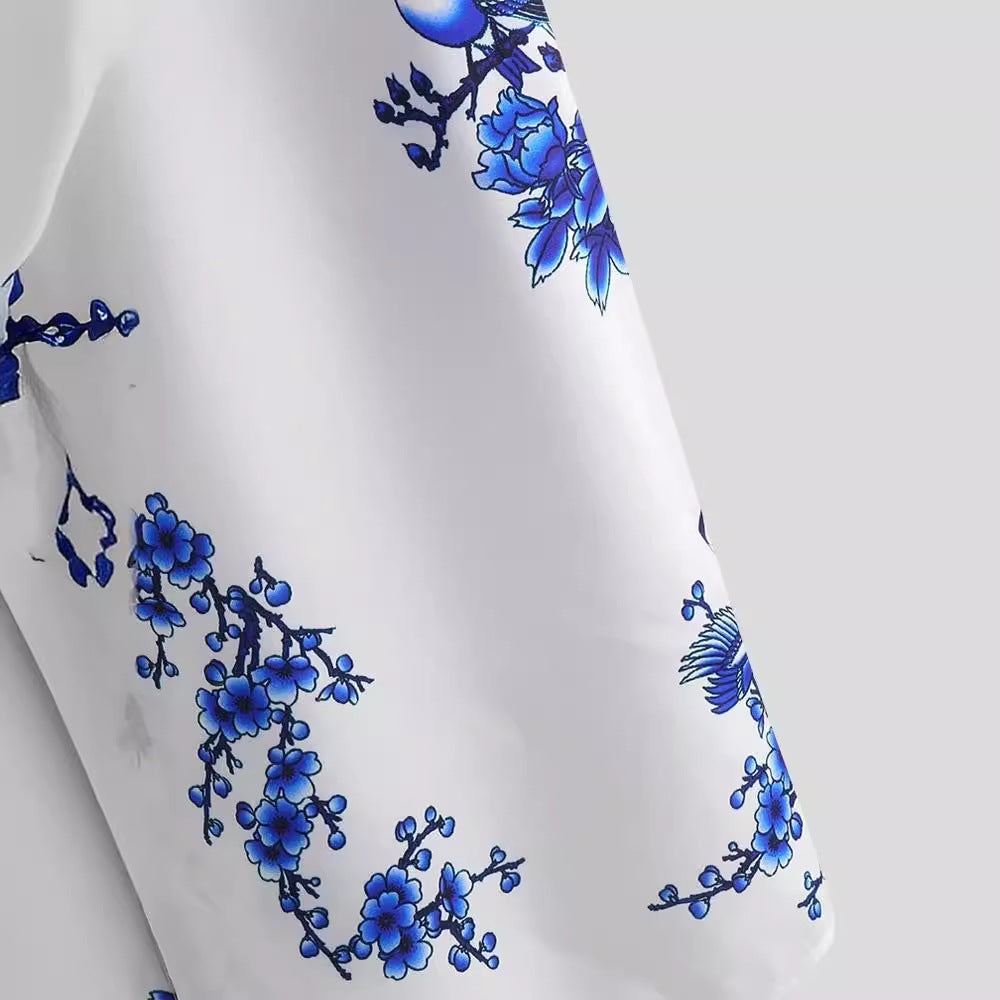 Chemise homme à manches courtes avec imprimé floral élégant et matériau de haute qualité Chic und Stil