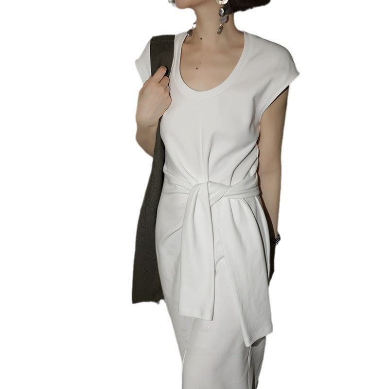 Robe élégante à nouer à l'avant Chic und Stil