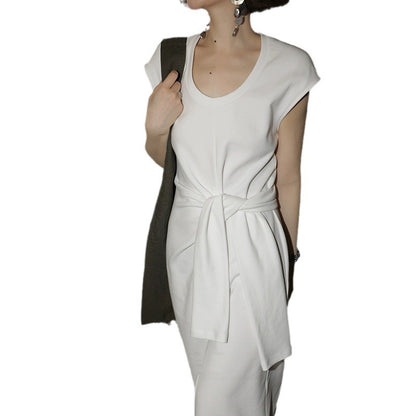 Robe élégante à nouer à l'avant Chic und Stil