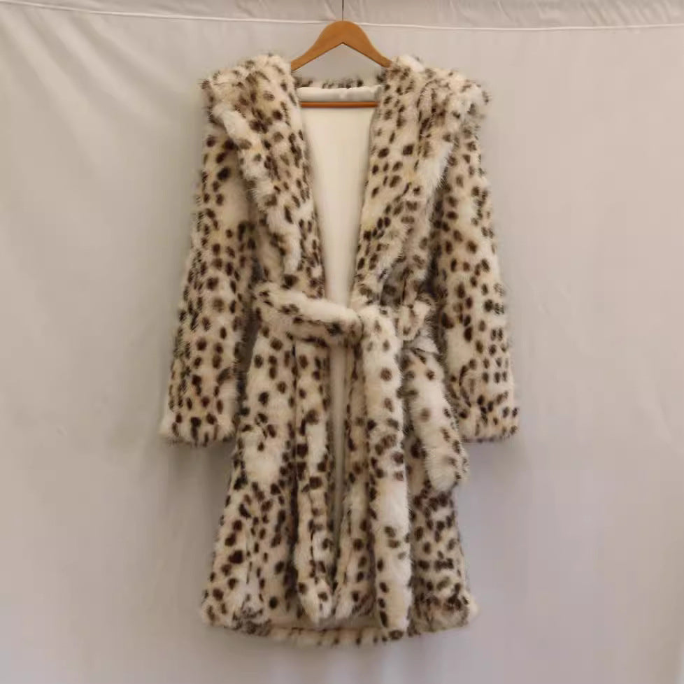 Ladies Comfortable Fur Robe Chic and Style