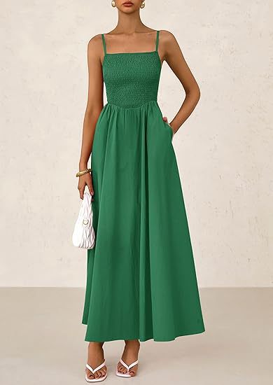 Robe maxi pour femmes avec haut élastique et jupe fluide Chic und Stil