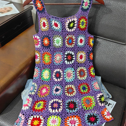 Robe de plage à motif de fleurs au crochet pour femmes Chic und Stil