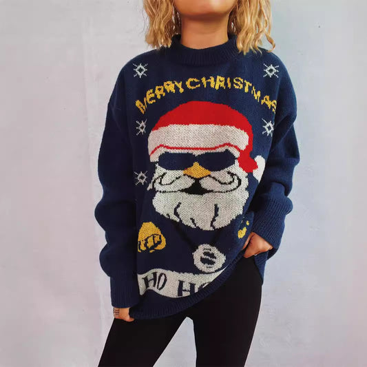 Pull femme de Noël avec motif festif de Santa et coupe décontractée Chic und Stil
