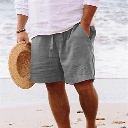 Shorts en lin légers pour hommes avec taille élastique et poches latérales pratiques Chic und Stil