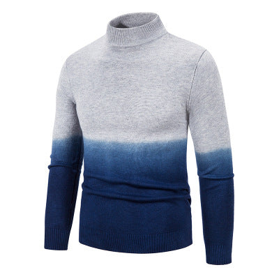 Pull à col roulé de haute qualité pour homme avec dégradé de couleurs à la mode Chic und Stil