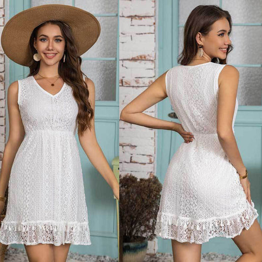 Robe d'été à volants en dentelle Chic und Stil