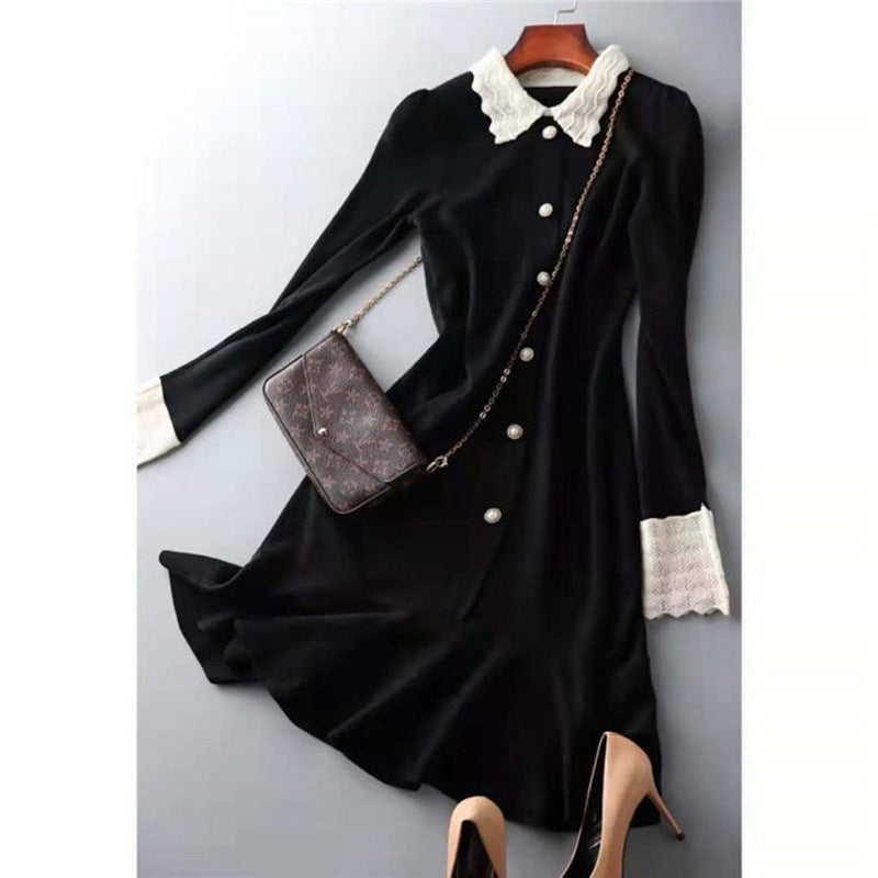 Robe élégante pour femme à boutons avec ourlet en volants Chic und Stil
