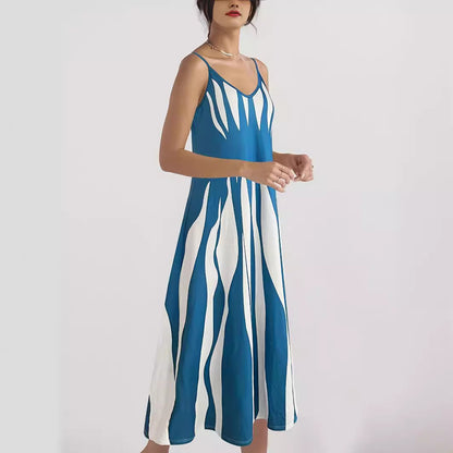 Dames Élégant Maxi-Robe Évasée Chic und Stil