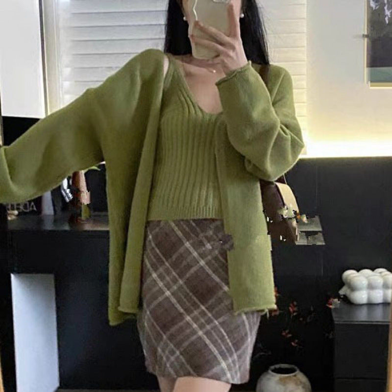 Cardigan en tricot décontracté pour femmes avec une fine texture et de gros boutons Chic und Stil