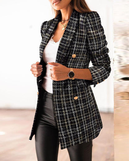 Dames Élégant blazer en tweed Chic und Stil