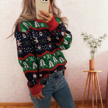 Pull de Noël pour femmes avec un motif joyeux et une coupe décontractée Chic und Stil