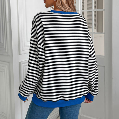 Pull femme rayé avec coupe décontractée Chic und Stil