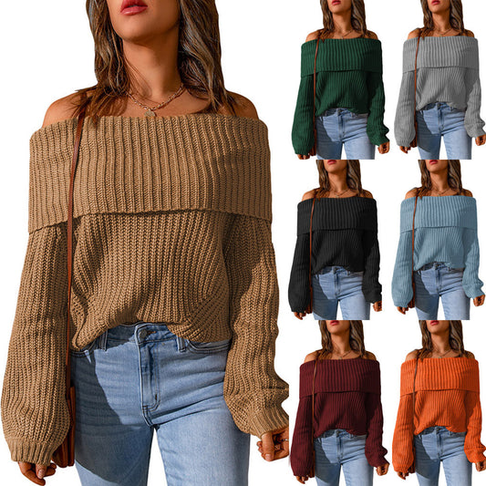 Pull en tricot confortable à épaules dénudées Chic und Stil