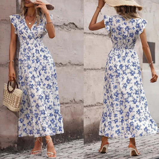 Robe midi femme avec embellissement floral Chic und Stil