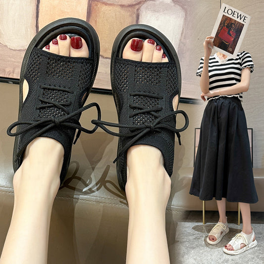 Sandales de loisirs respirantes pour femmes avec tige élastique et semelle antidérapante Chic und Stil