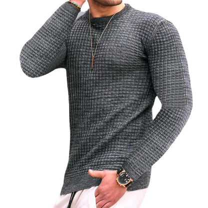Men's knitted pullover with structured design Chic und Stil
