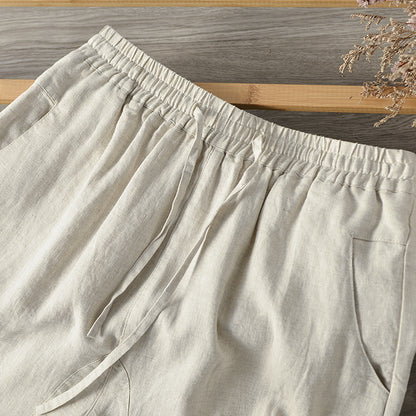 Linen pants for women with a relaxed fit and elastic waist Chic und Stil