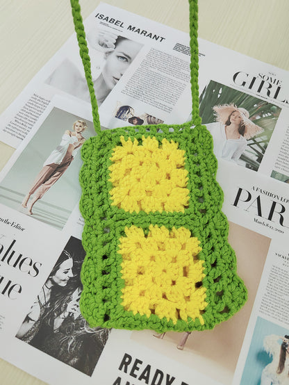 Ladies colorful crochet crossbody bag Chic and Style