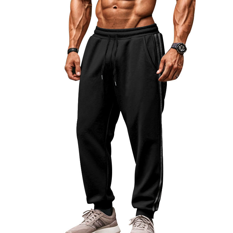 Casual sports pants for men with elastic waist and side zip pockets Chic and Style