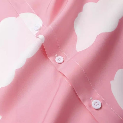 Chemise à manches courtes pour hommes avec motif nuages Chic und Stil