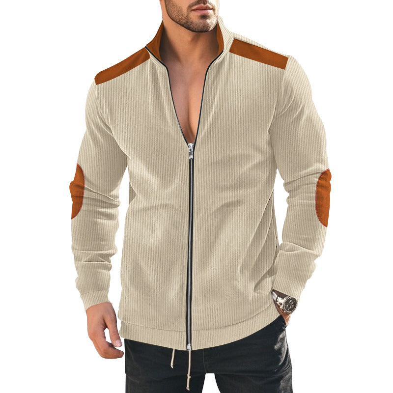 Veste de loisirs sportive pour hommes en tissu structuré avec détails contrastés Chic und Stil