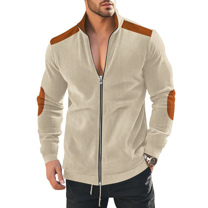 Veste de loisirs sportive pour hommes en tissu structuré avec détails contrastés Chic und Stil