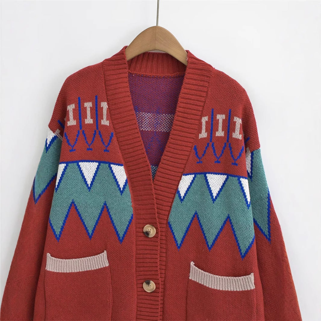 Dame cardigan avec motif créatif et poches pratiques Chic und Stil