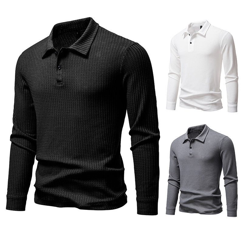 Chemise polo pour homme avec surface structurée et col moderne Chic und Stil