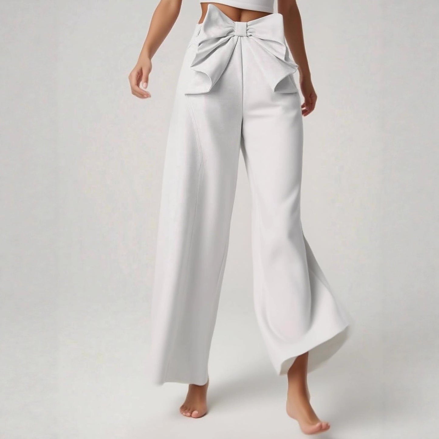 Culottes larges pour femmes avec un détail de nœud frappant Chic und Stil