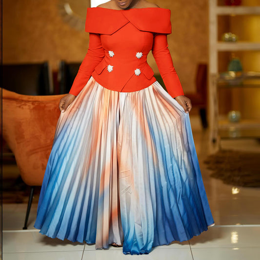 Robes plissées élégantes pour femmes avec un haut sans manches et des détails de bouton accrocheurs Chic und Stil