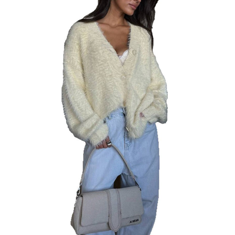 Dames cardigan en peluche bouclé Chic und Stil