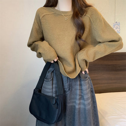 Pull en tricot décontracté pour femmes avec épaules tombantes et fine texture Chic und Stil
