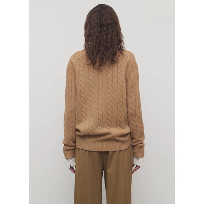 Dames cardigan en grosse maille avec motif de cable décoratif et patte de boutonnage Chic und Stil