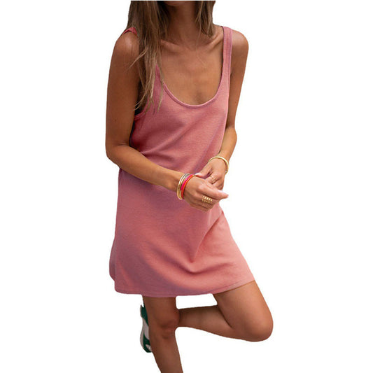 Robe d'été décontractée pour femmes avec décolleté plongeant et tissu léger Chic und Stil
