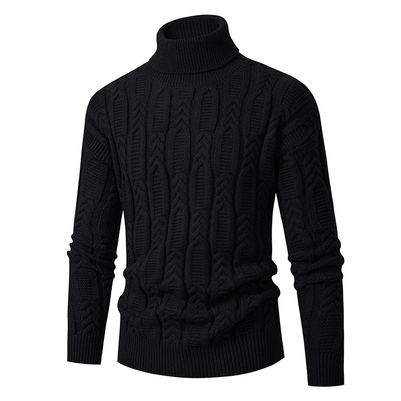 High-quality turtleneck pullover for men with embossed pattern Chic und Stil