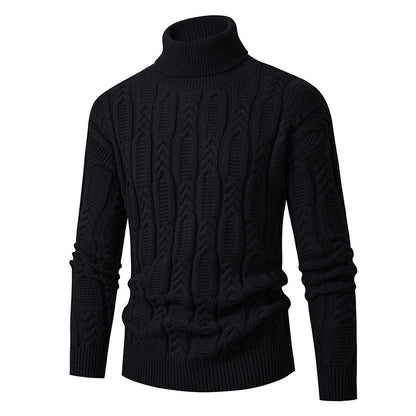 High-quality turtleneck pullover for men with embossed pattern Chic und Stil