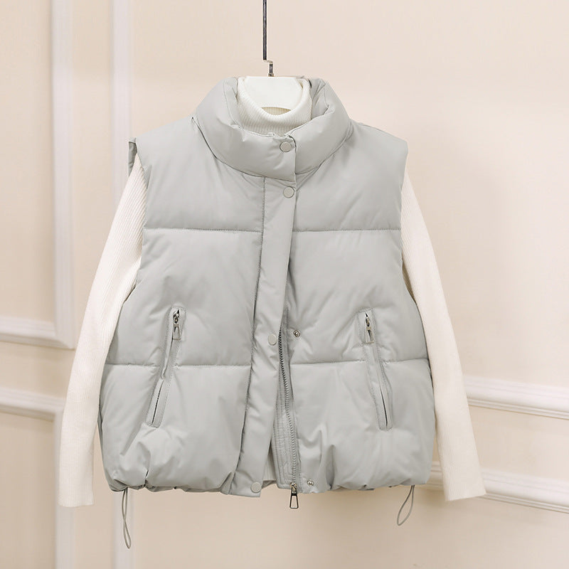 Dames gilet matelassé avec col montant et différentes options de poches Chic und Stil