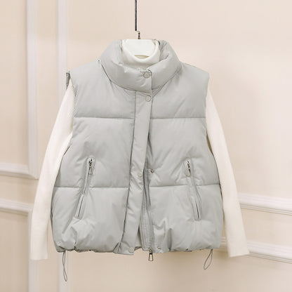 Dames gilet matelassé avec col montant et différentes options de poches Chic und Stil