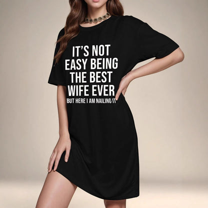 Robe T-shirt graphique surdimensionnée pour femmes Chic und Stil