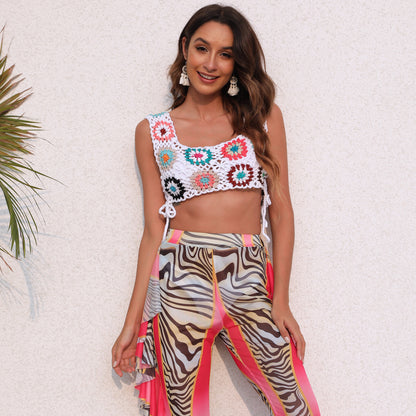 Dames Crochet Haut de Plage Chic und Stil