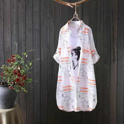 Veste kimono légère imprimée pour femmes Chic und Stil