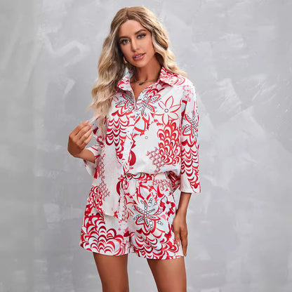 Chemise pour dames à manches courtes décontractée avec taille élastique et design moderne Chic und Stil