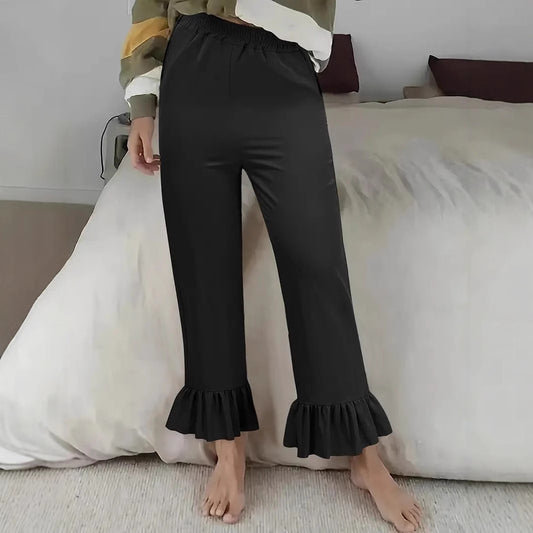 Elegant palazzo pants for women with ruffle finishes Chic and Style