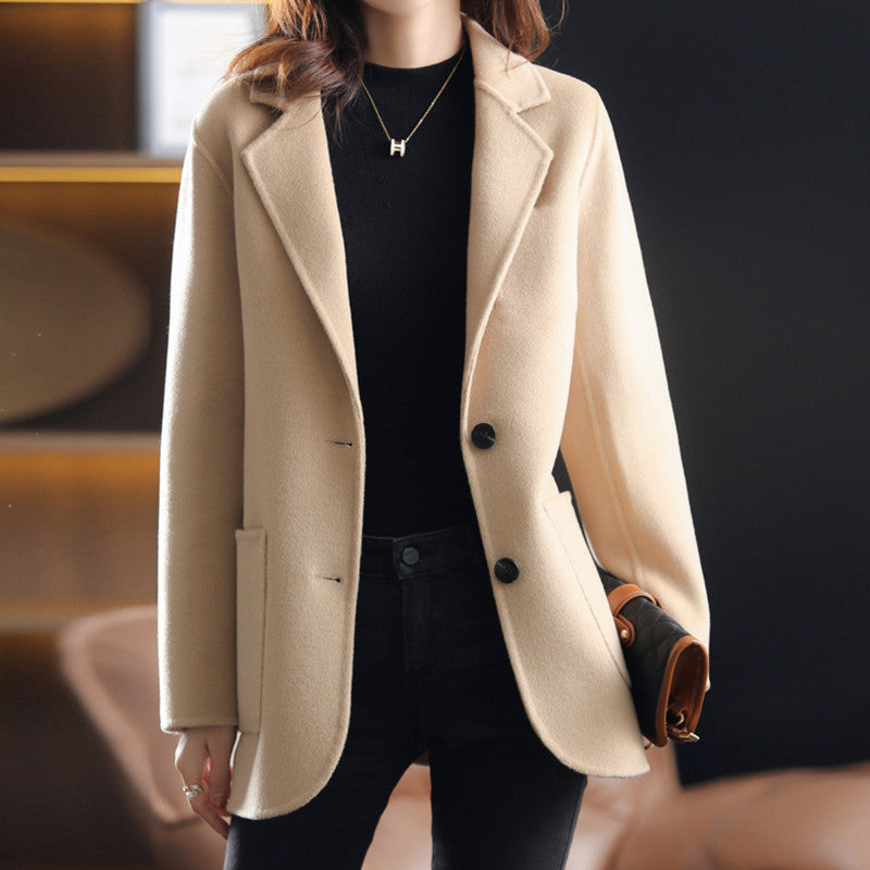 Dames élégant blazer en laine avec poches pratiques Chic und Stil