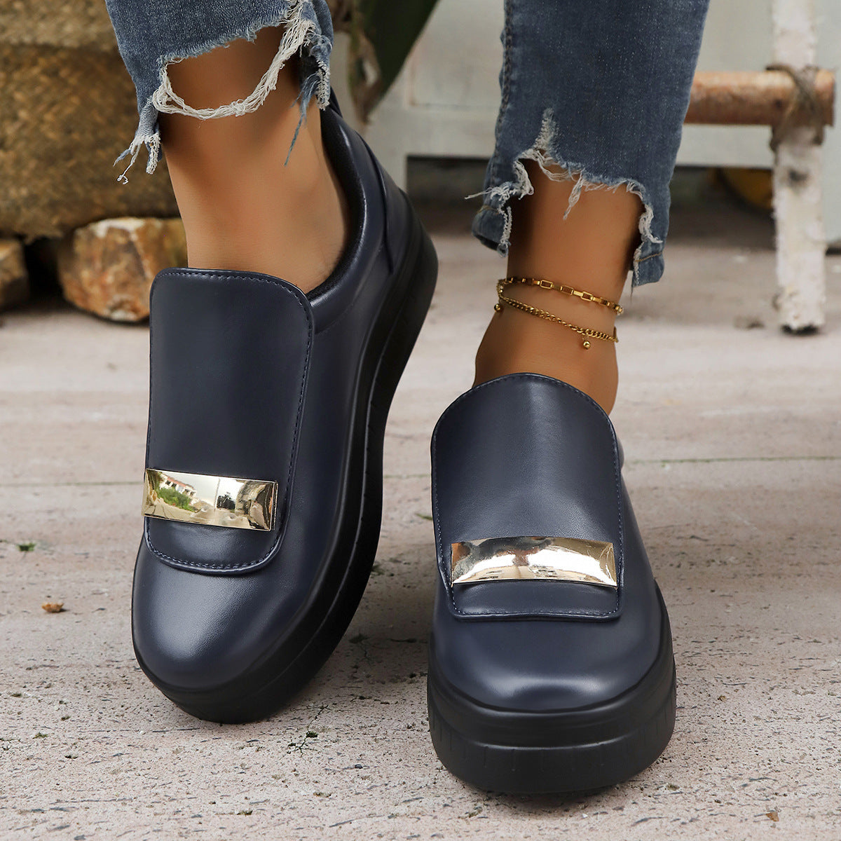 Dames Baskets Slip-On Stylische Chic und Stil