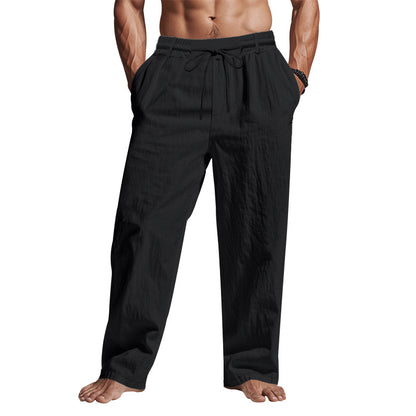 Casual Beach Pants for Men with Adjustable Drawstring and Convenient Side Pockets Chic and Style