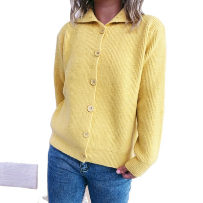 Femme pull-over oversized tricoté avec patte de boutonnage et coupe ample Chic und Stil