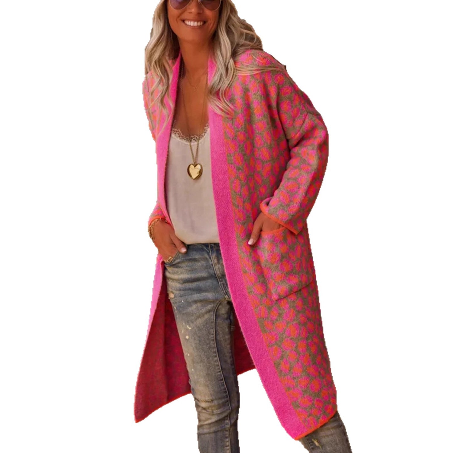 Cardigan tendance pour femmes avec motif accrocheur Chic und Stil