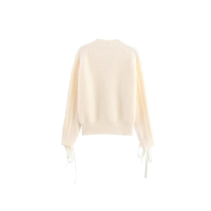 Dames cardigan avec détails scintillants et éléments de volants spéciaux Chic und Stil